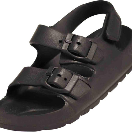 Norty 2-Strap Slide Sandal for Kids - Black Strap