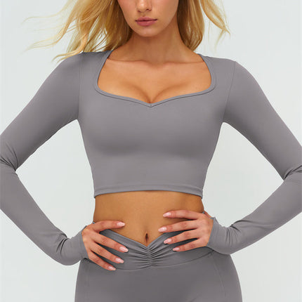 The Lushness Long Sleeve Crop top Shorts 2-Piece Set