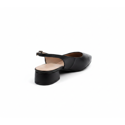 Berta Slingback Black Patent Toe