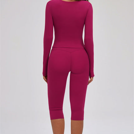The Twirl Long Sleeve Capri Leggings 2-Piece Set