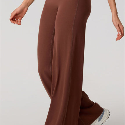 The Nestle Long Sleeve Crop Top Straight Leg Pants 2-Piece Set