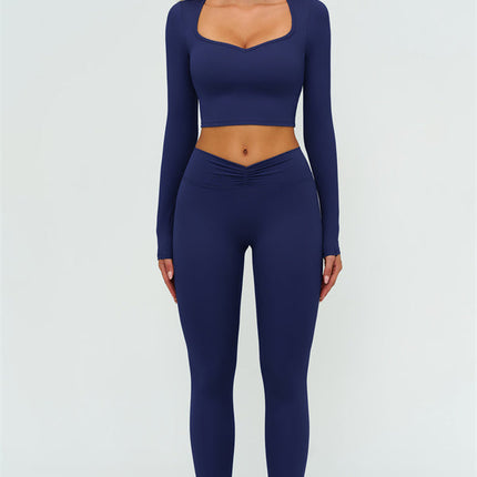 The Lushness Long Sleeve Crop top Leggings 2-Piece Set