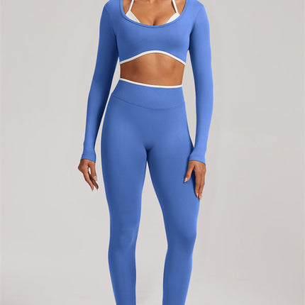 The Elevate New Long Sleeve Crop top Leggings 2-Piece Set