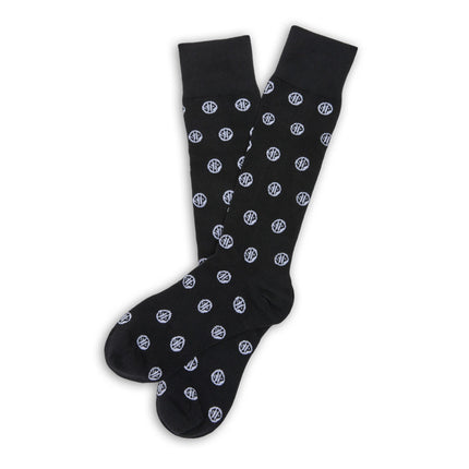 Black Sip Dots Dress Socks