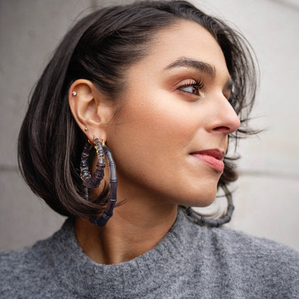 HOW TO STYLE: XL Bamboo Hoop Earrings