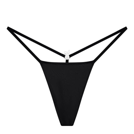 ICED OUT G-STRING IN BLACK