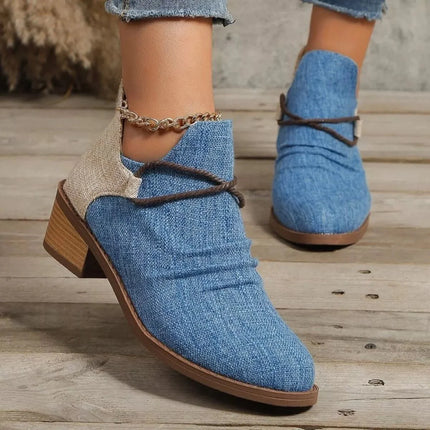 Stylish Block Heel Ankle Boots