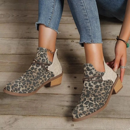 Stylish Block Heel Ankle Boots