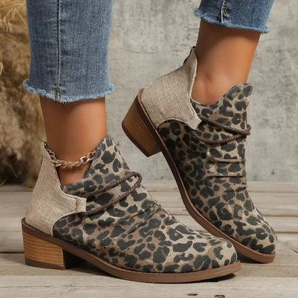 Stylish Block Heel Ankle Boots