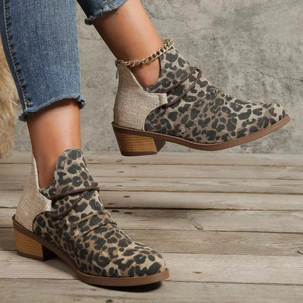 Stylish Block Heel Ankle Boots