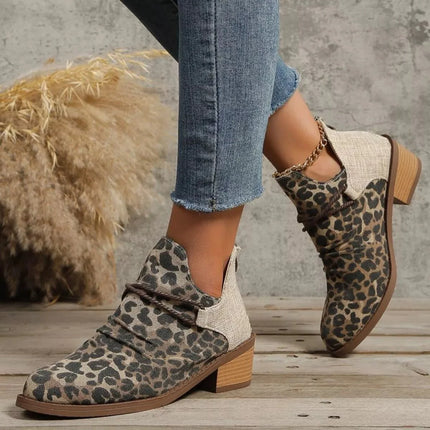 Stylish Block Heel Ankle Boots