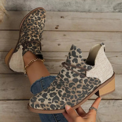 Stylish Block Heel Ankle Boots