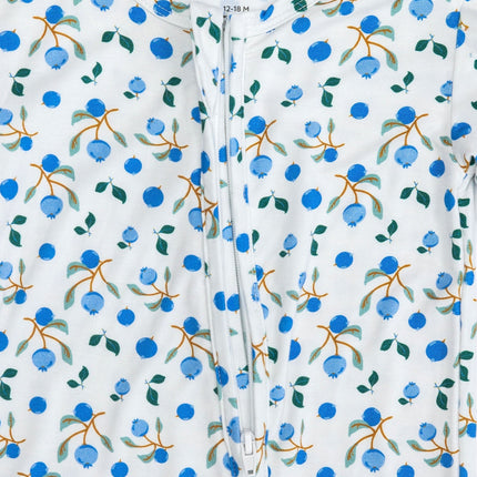 Blueberry Bamboo Zipper Footie