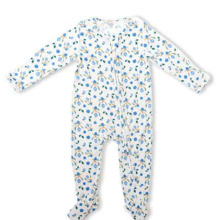 Blueberry Bamboo Zipper Footie