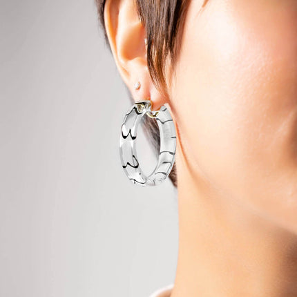 Flat Lucite Hoop Earrings with Boobies