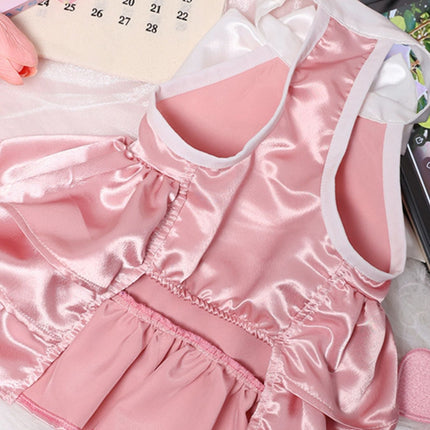 Stylish Bow Layered Ruffled Pet Dress