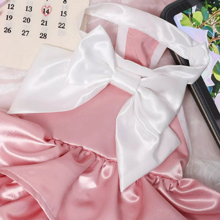 Stylish Bow Layered Ruffled Pet Dress