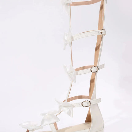 Trendy Fashion Bow Low Heels Sandals