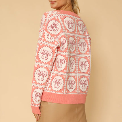 Tiled Bow Cardigan