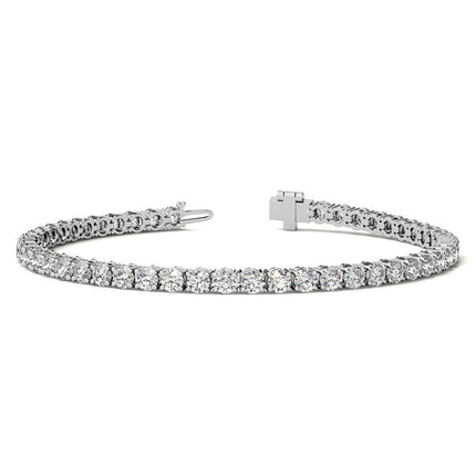 2CTW Created Moissanite Tennis Bracelet - Sterling Silver, 7" Length, White or 14K Gold Plated