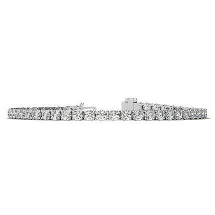 6ctw Created Sapphire Tennis Bracelet - 3mm Stones - 14K Gold Overlay in White, Yellow or Rose Gold