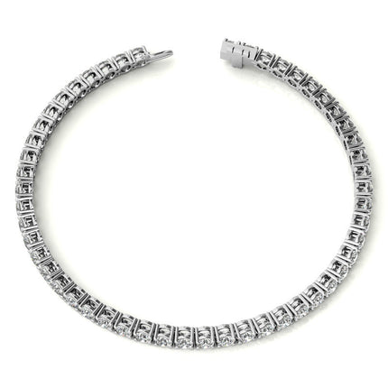 6ctw Lab Created Moissanite Tennis Bracelet - 3mm Stones - Choice of White or 14K Gold Plated Finish