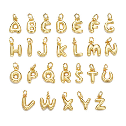 Bubble Letter Charm Lucite Hoop Earrings