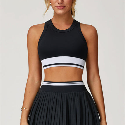 The Elan Crop Top Tennis Skirt 2-Piece Set