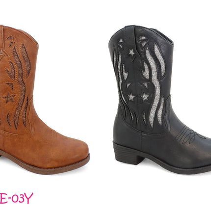 CARLIE- Girls Western Glitter Design Boot