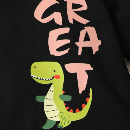 Children's Dinosaur Graphic Sweatshirt and Pants Set