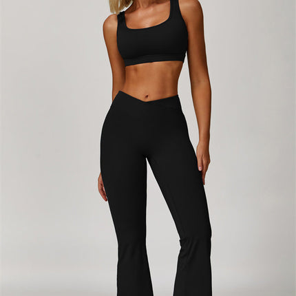 The Lavish Sports Bra Flared Leggings 2-Piece Set
