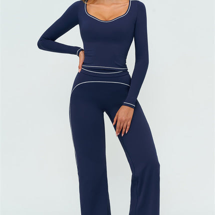 The Amara Long Sleeve T-shirt Flared Leggings 2-Piece Set