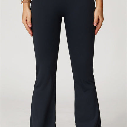 The Quest Cross Back Crop Top Flared Leggings 2-Piece Set