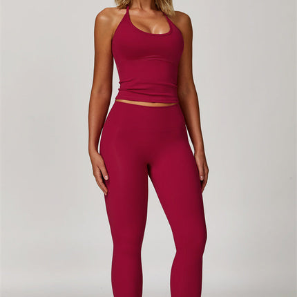 The Surge Halter Crop Top Leggings 2-Piece Set