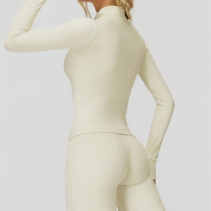 The FemmeFit Zip Jacket Straight Leg Pants 2-Piece Set