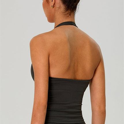 The Solid Halter Tank Top