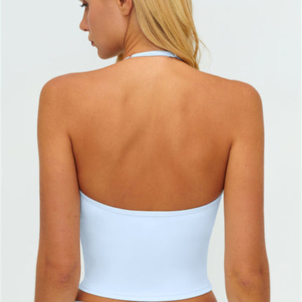The Twirl Zip Jacket Halter Tank Top New Straight Leg Pants 3-Piece Set