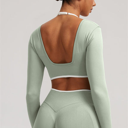 The Elevate New Long Sleeve Crop top Leggings 2-Piece Set