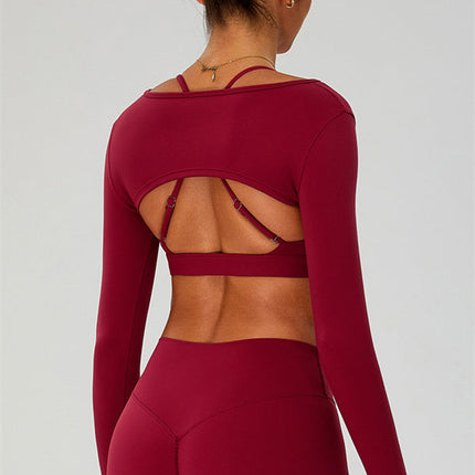 The Ember Sports Bra Crop Top Leggings 3-Piece Set