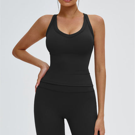 The Slate Cross Back Top Flared Leggings 2-Piece Set