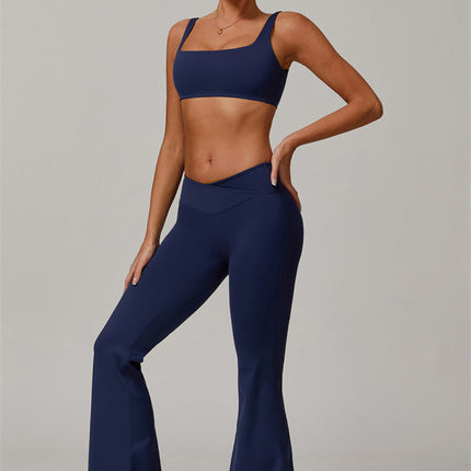 The Halo Sports Bra Flared Leggings 2-Piece Set