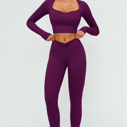 The Lushness Long Sleeve Crop top Leggings 2-Piece Set