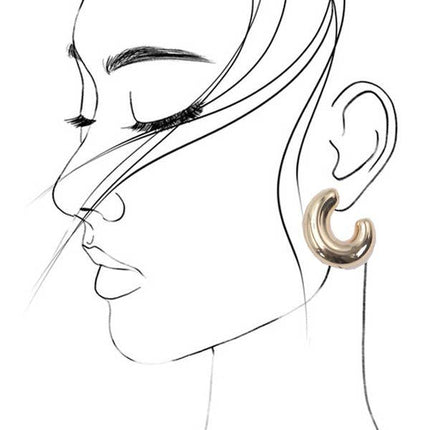 BALLOON PUFFY HOOP EARRINGS  |  80E2268