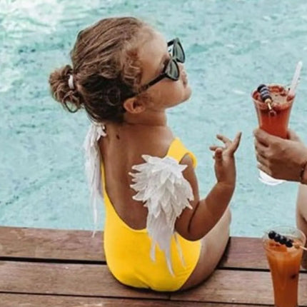 Backless Wide Strap Parent-Child Swimwear