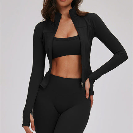 The Kinetic Zip Jacket Sports Bra Leggings 3-Piece Set