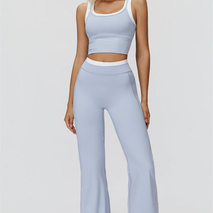 The Canyon Crop Tank Flared Leggings 2-Piece Set