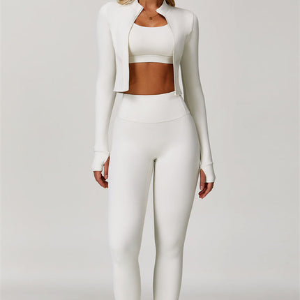 The Eloise Jacket Sports Bra Leggings 3-Piece Set