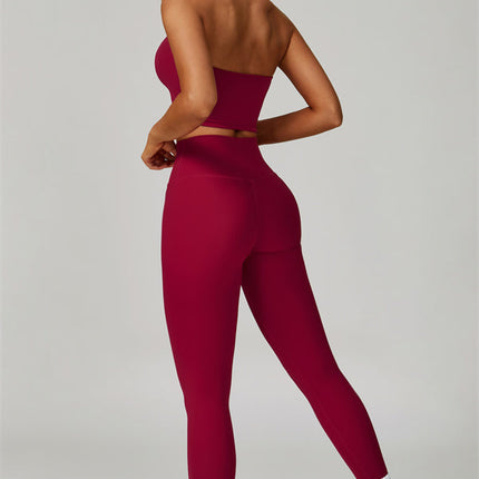 The Seraphine Halter Crop Top Leggings 2-Piece Set