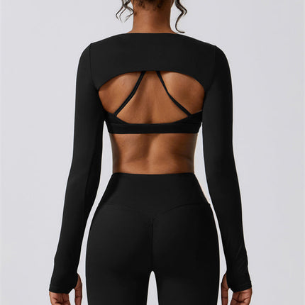 Juno Star Crop Top Sports Bra Leggings 3-Piece Set
