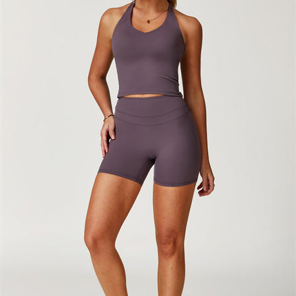 The Enigma Cross Back Vest Shorts 2-Piece Set